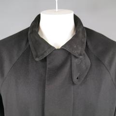 LORO PIANA 46 Black Cashmere Storm System Horsey Jacket