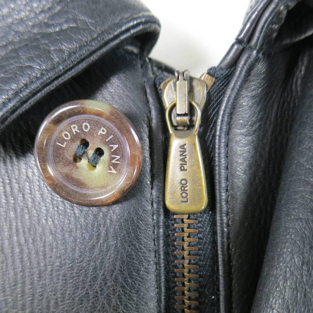 loro piana leather horsey jacket