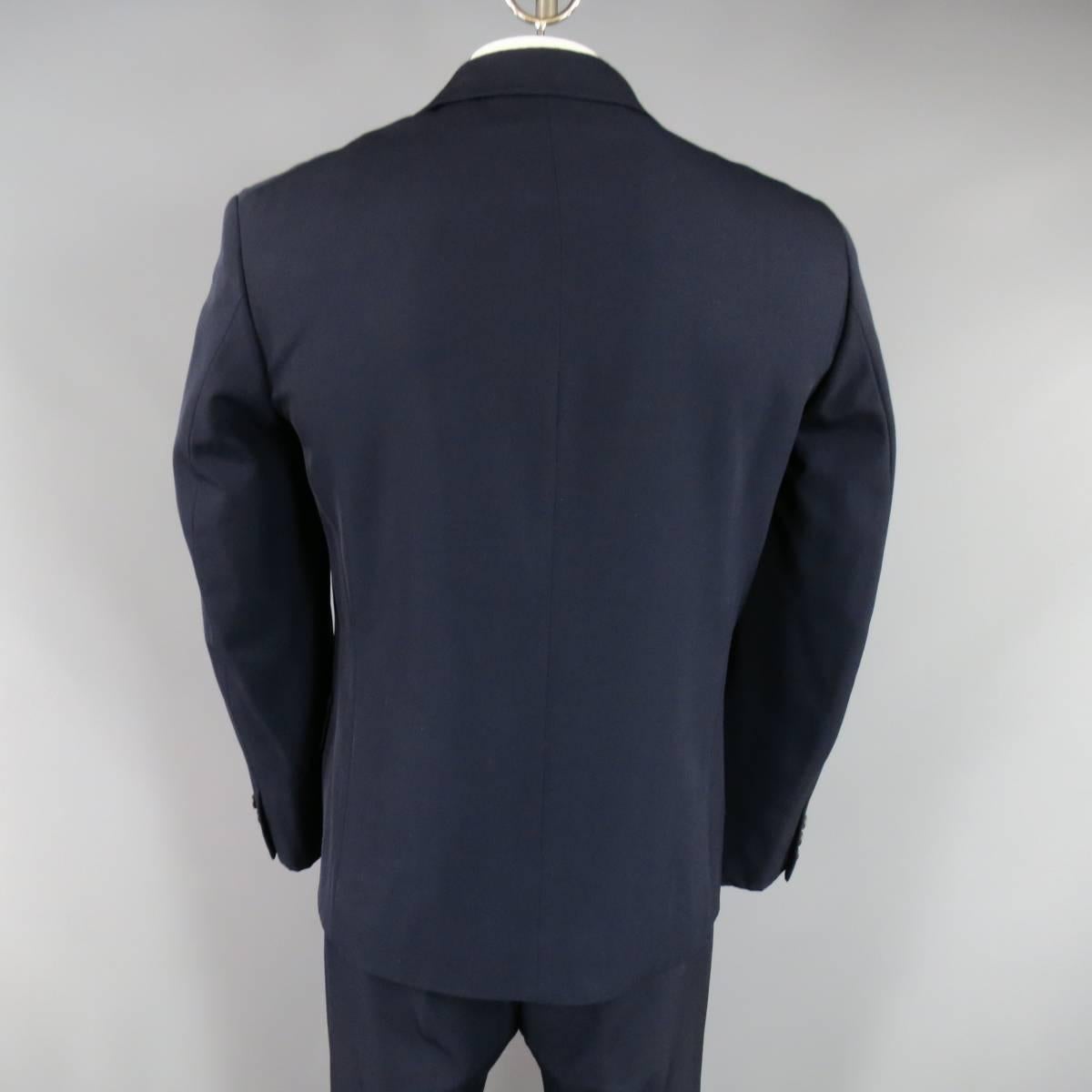 Vintage YOHJI YAMAMOTO Regular Navy Cotton Double Breasted 32 34 Suit 2