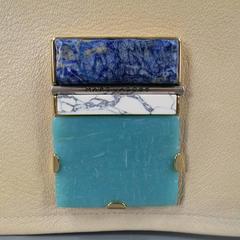 MARC JACOBS Pastel Mint Green & Tan Crocodile Embossed Leather Stone Crossbody