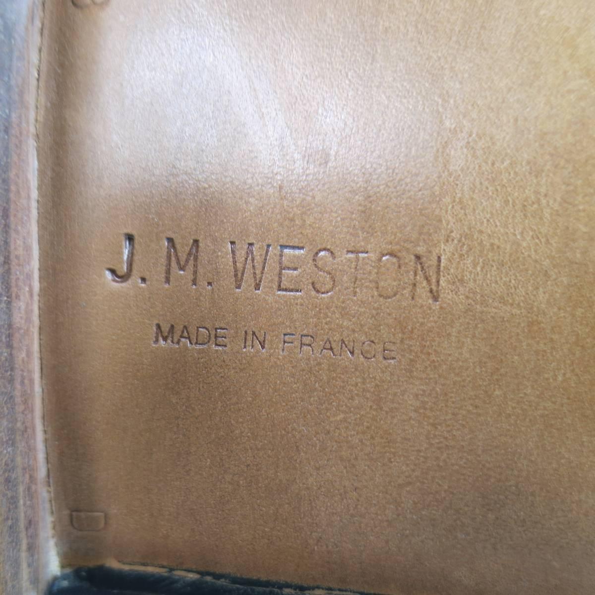 Vintage J.M. WESTON Size 9 Tan Leather Cap Toe Lace Up Dress Shoes 2
