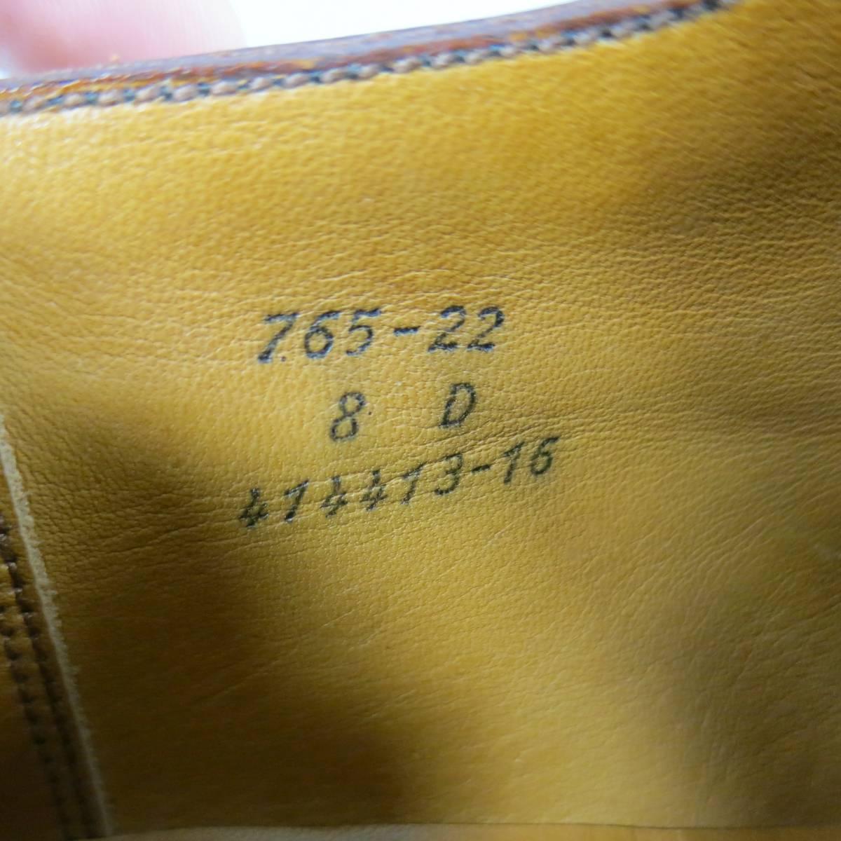 Vintage J.M. WESTON Size 9 Tan Leather Cap Toe Lace Up Dress Shoes 3