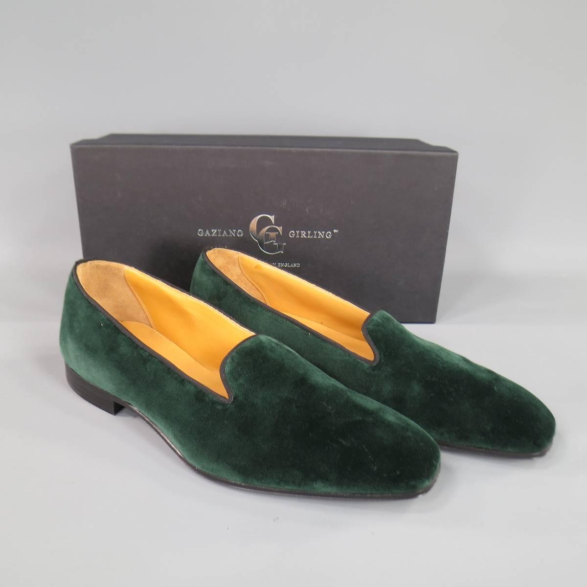 green velvet slippers