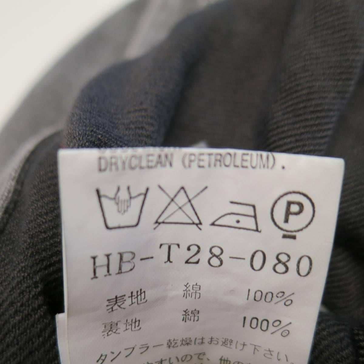 Yohji Yamamoto Men's Jacket 42 Gray Cotton Jersey Pointed Lapel Sport Coat 4