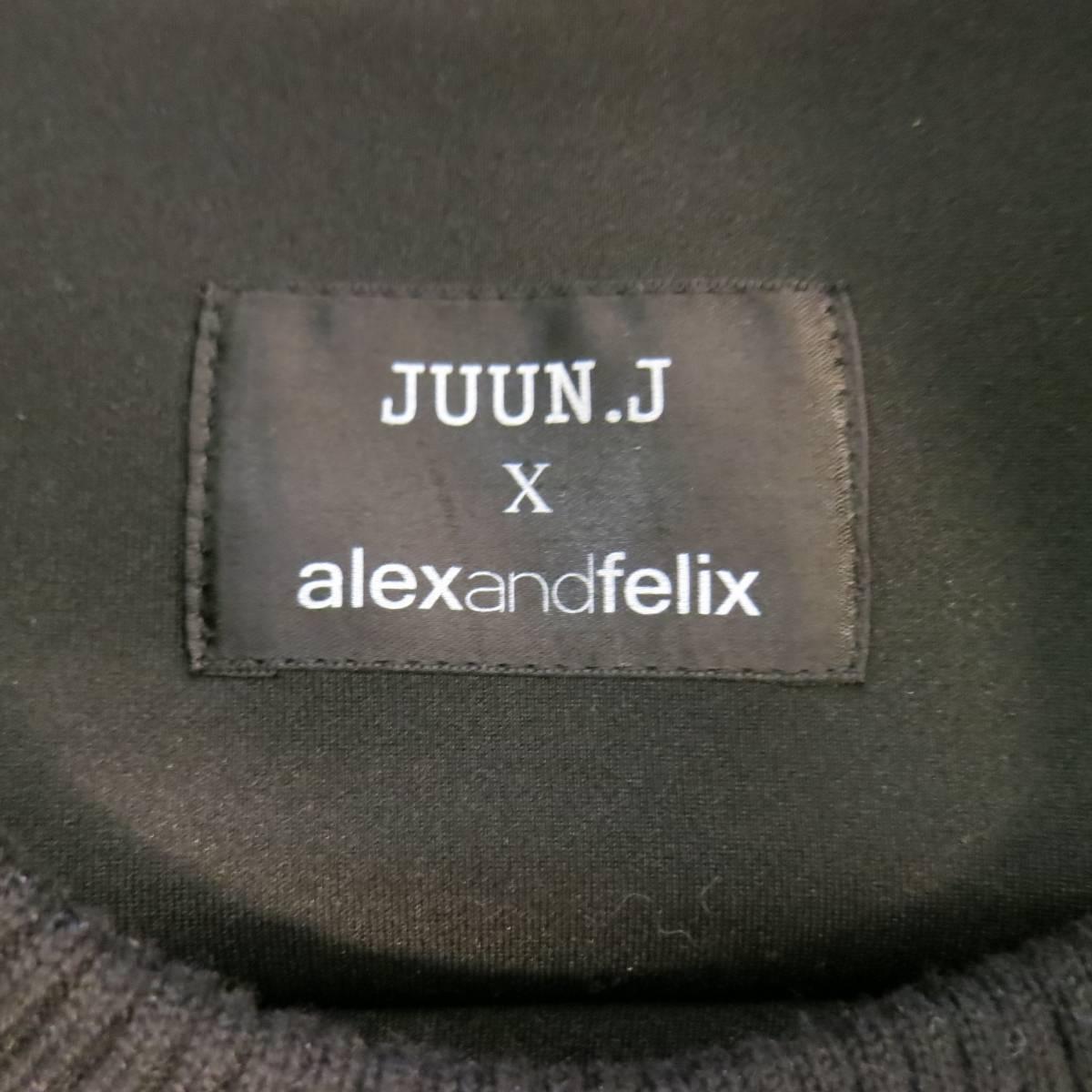 JUUN.J X Alex and Felix Size S Black Graphic Print Neoprene Sweatshirt 2012 6