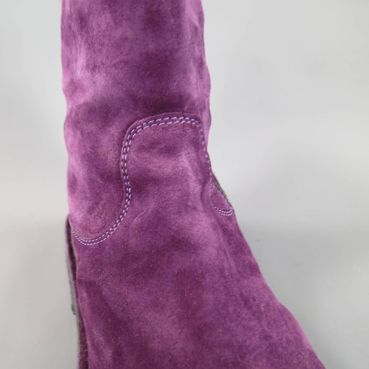 purple sole boots