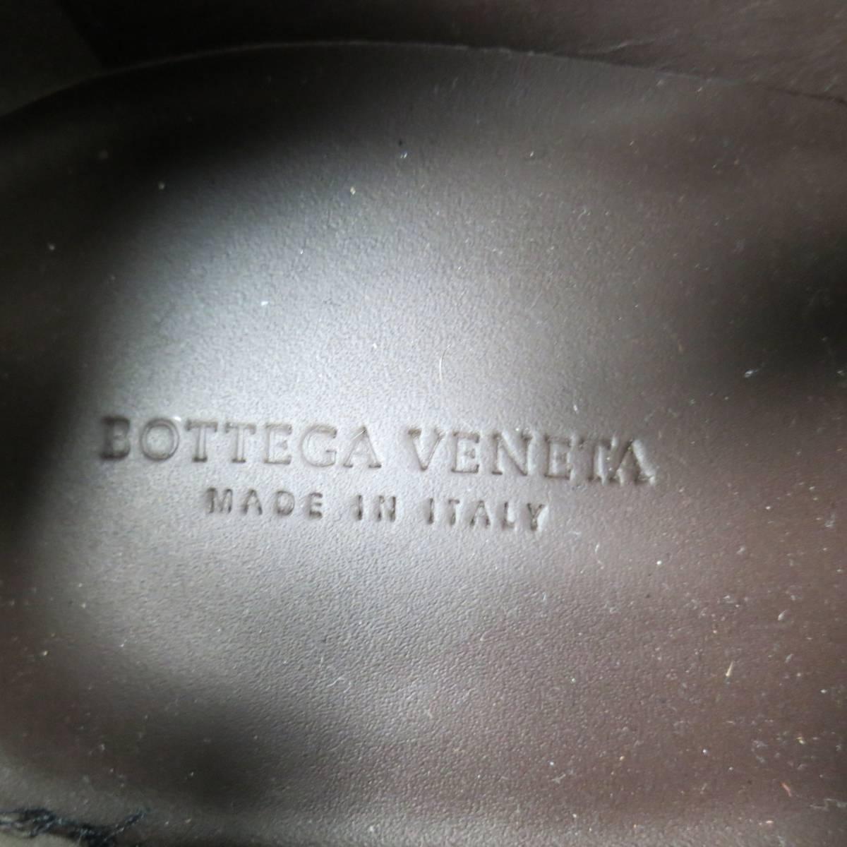 BOTTEGA VENETA Men's Size 11 Men's Black Leather Intrecciato Woven Penny Loafers 2