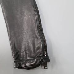 BURBERRY PRORSUM Leather Pants - Size 31 Distressd Black Quilted Motorcycle