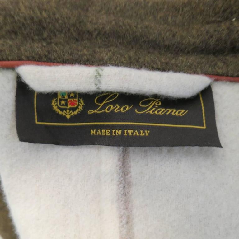 Men's LORO PIANA 40 Regular Olive Brown Soft Cashmere Sport Coat at 1stDibs