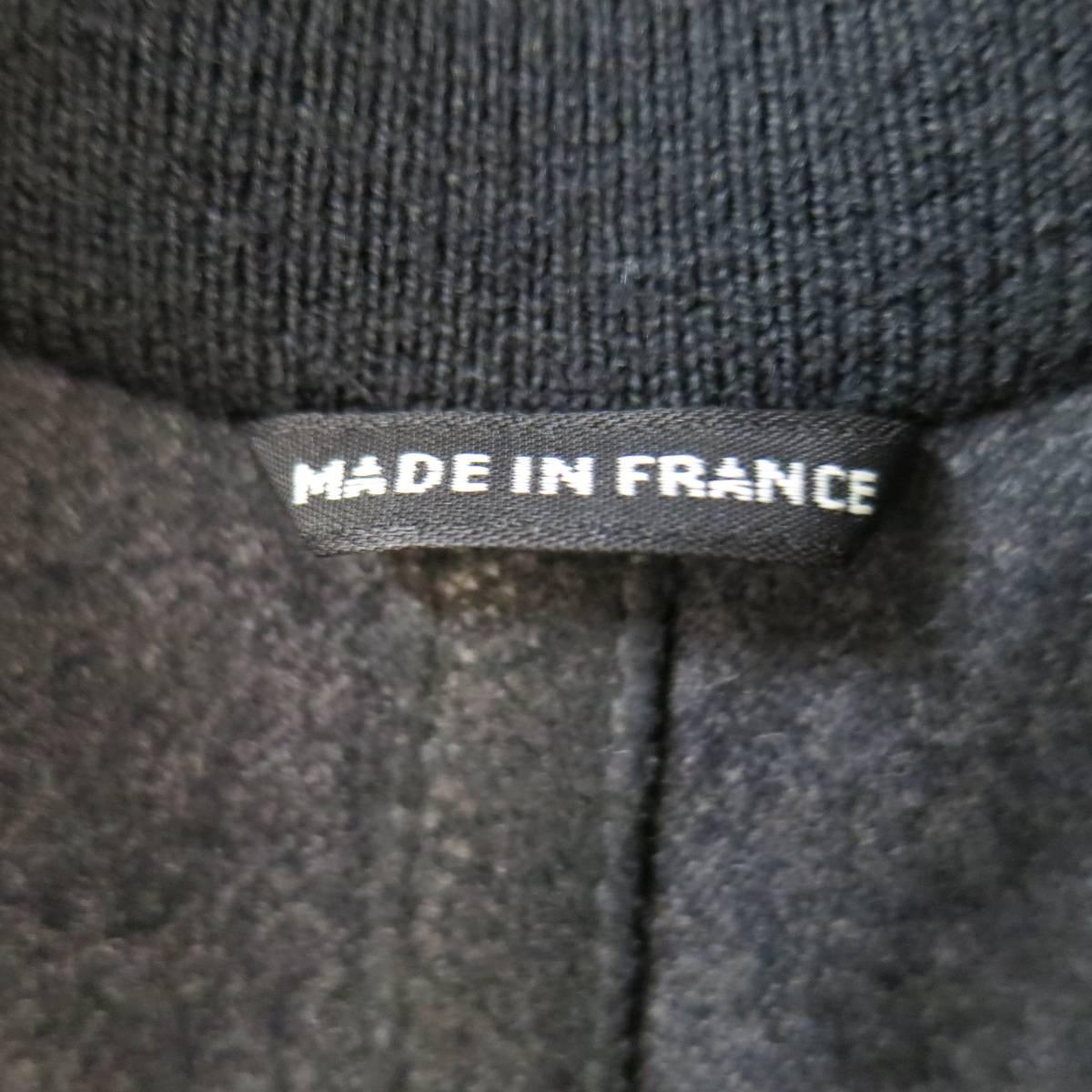 Men's HERMES 40 Charcoal Goat Suede High Neck Raglan Sleeve Bomber Jacket In Good Condition In San Francisco, CA