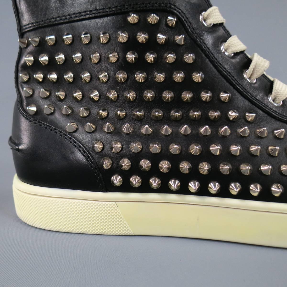 christian louboutin silver spikes