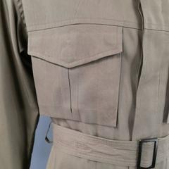 Men's YVES SAINT LAURENT 40 Taupe Cotton / Silk Patch Pocket Safari Jacket