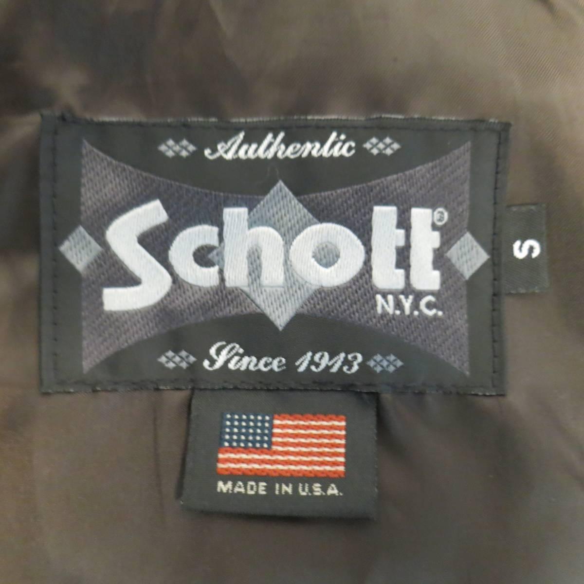 SCHOTT S Distressed Brown Leather Motorcycle Jacket 5