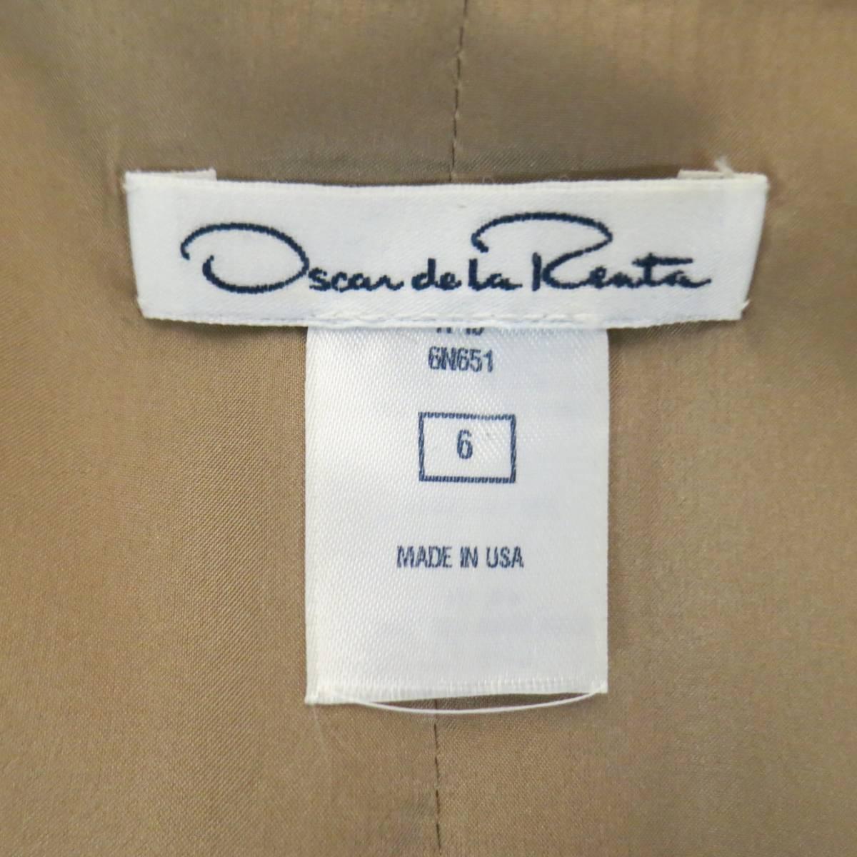 Oscar de la Renta Beige Wool and Silk Dress - Size US 6 3