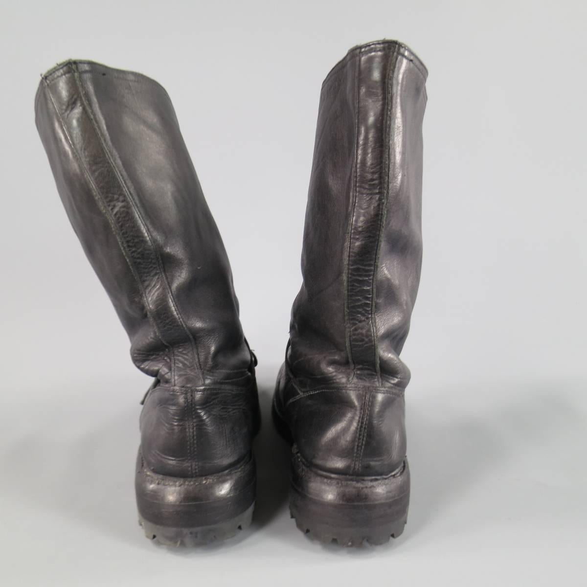Men's BURBERRY PRORSUM Size 11.5 Black Leather Shoe Boots