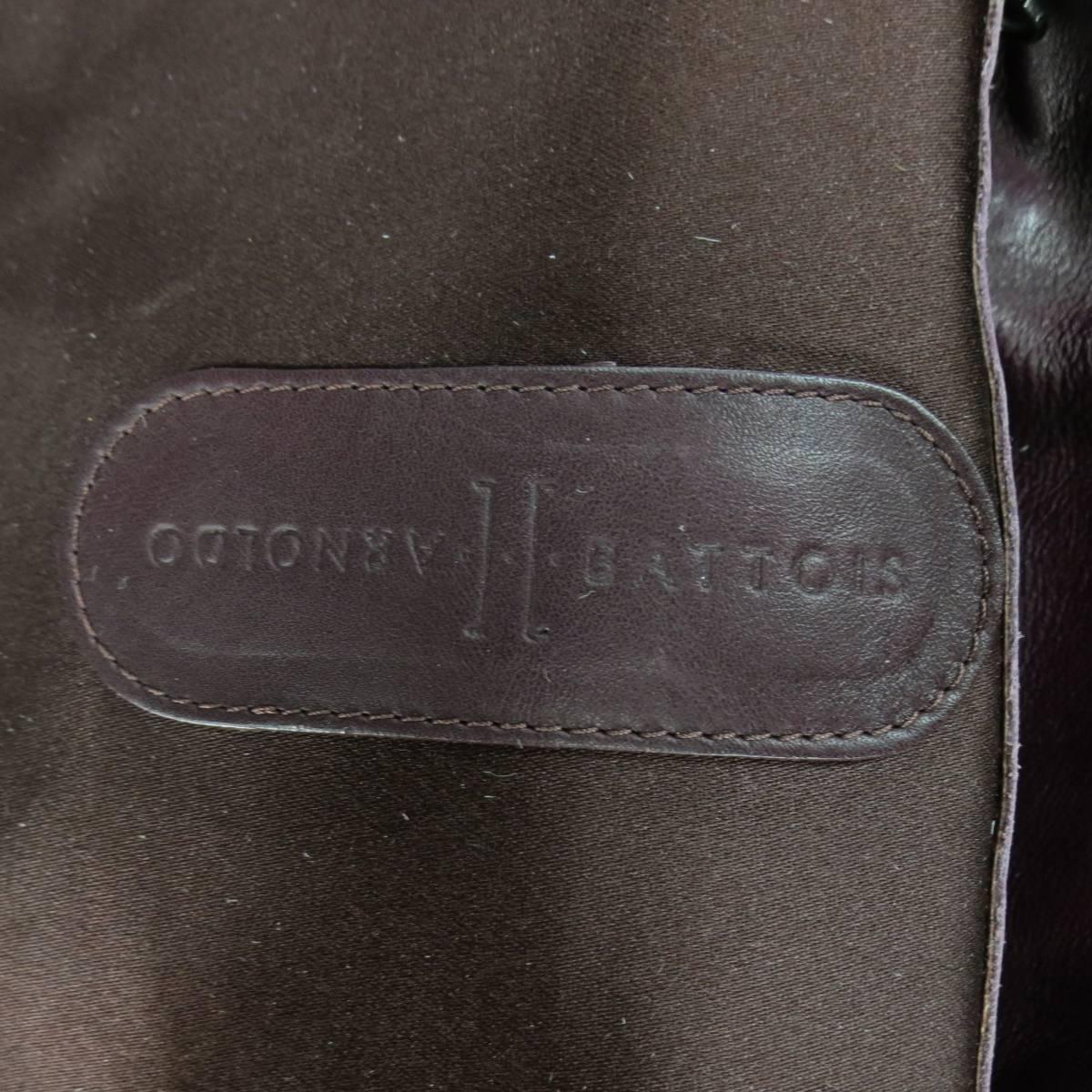 ARNOLDO BATTOIS Plum Leather Layered Cherub Sadle Shoulder Bag 5