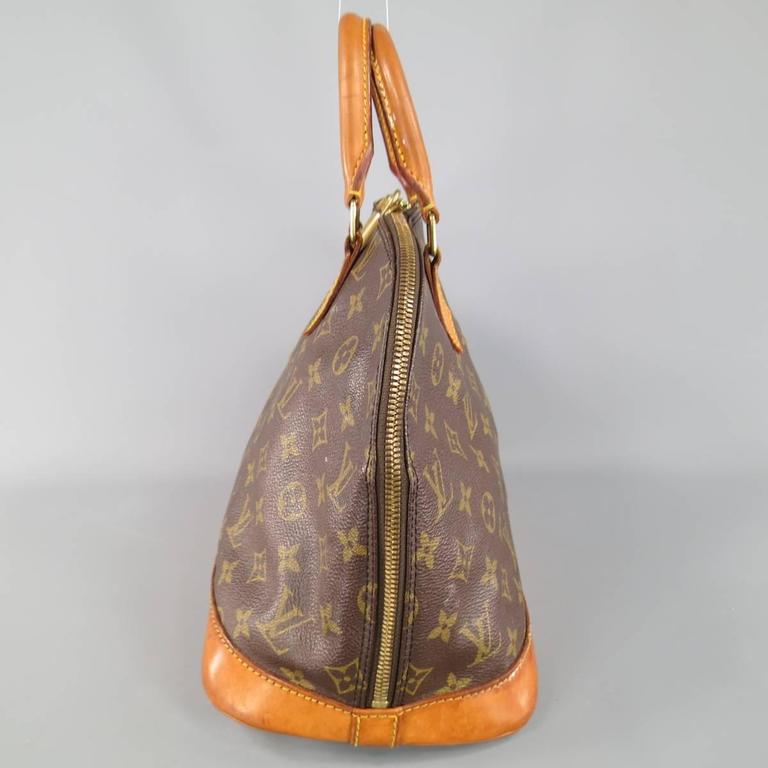 LOUIS VUITTON Brown Monogram Canvas Vintage ALMA PM Handbag at 1stDibs