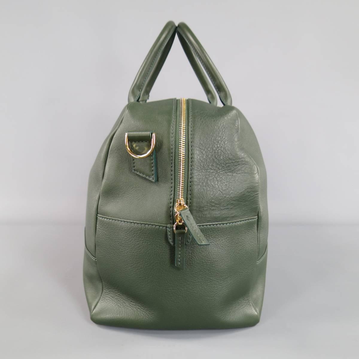 Women's or Men's WANT LES ESSENTIELS DE LA VIE Hunter Green Leather Shoulder Strap Duffle Bag