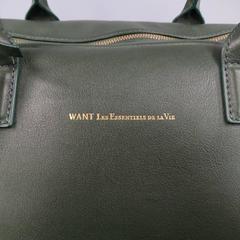 WANT LES ESSENTIELS DE LA VIE Hunter Green Leather Shoulder Strap Duffle Bag