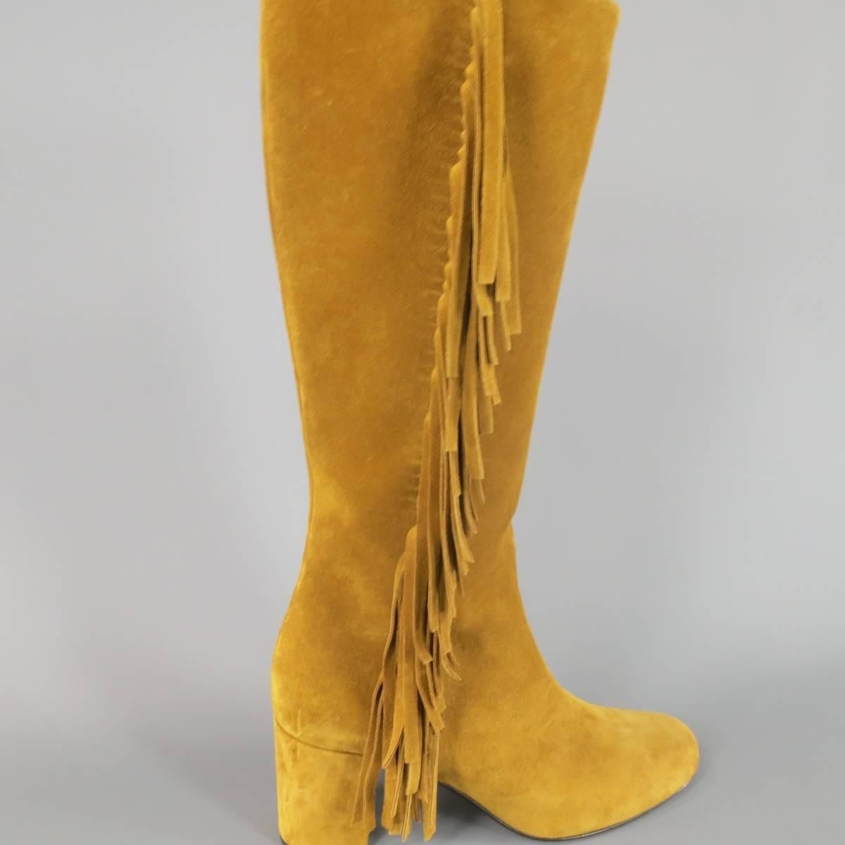 orange fringe boots