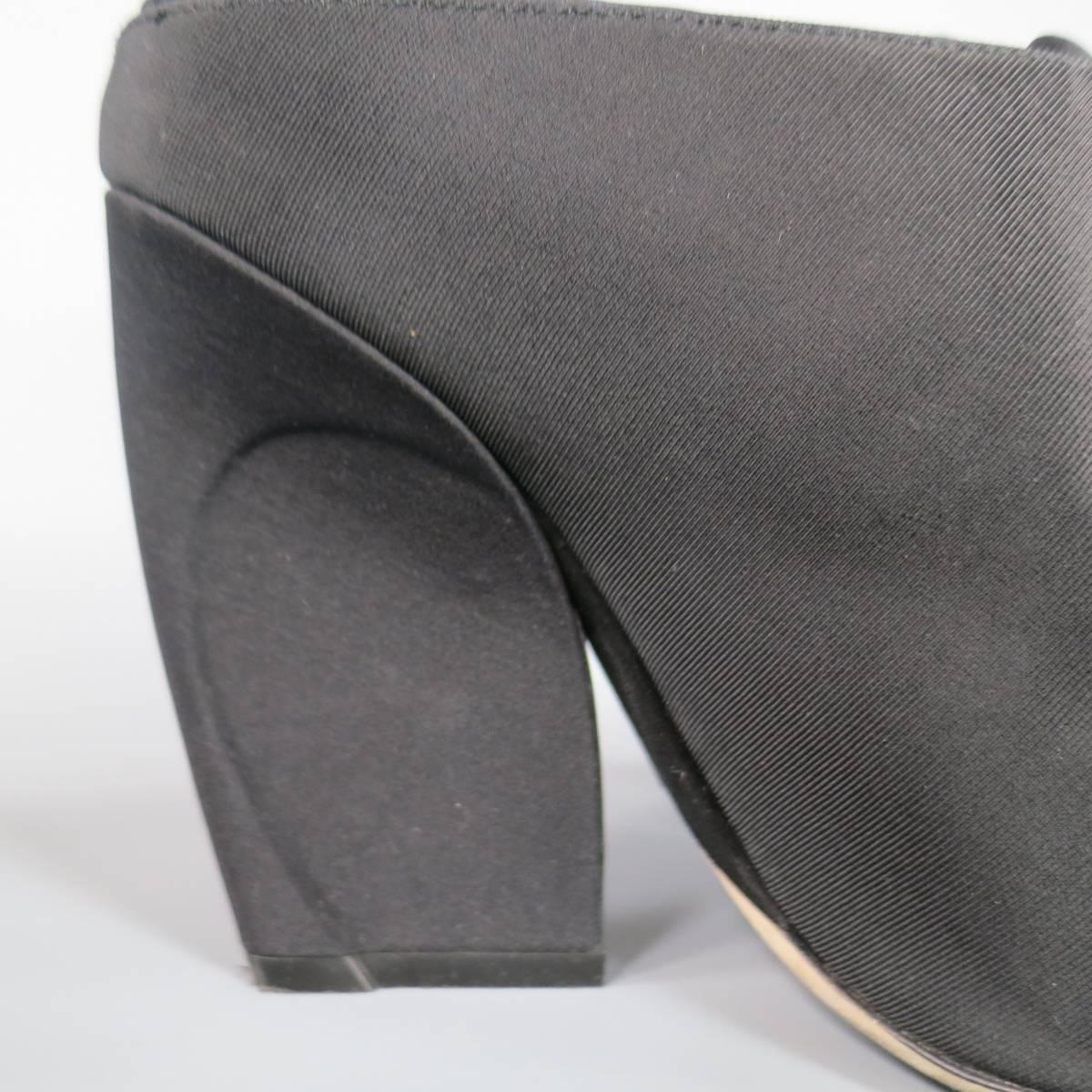 Women's CHRISTIAN DIOR Size 8.5 Black Faille Open Toe Wrap Mules Resort 2015