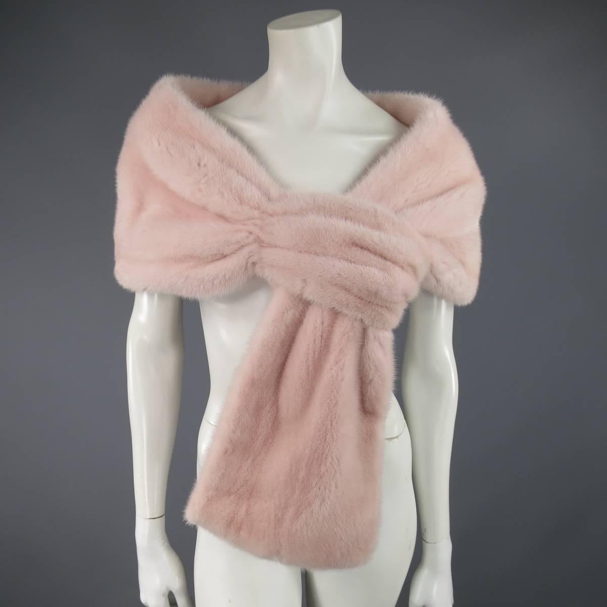 pink fur shawl