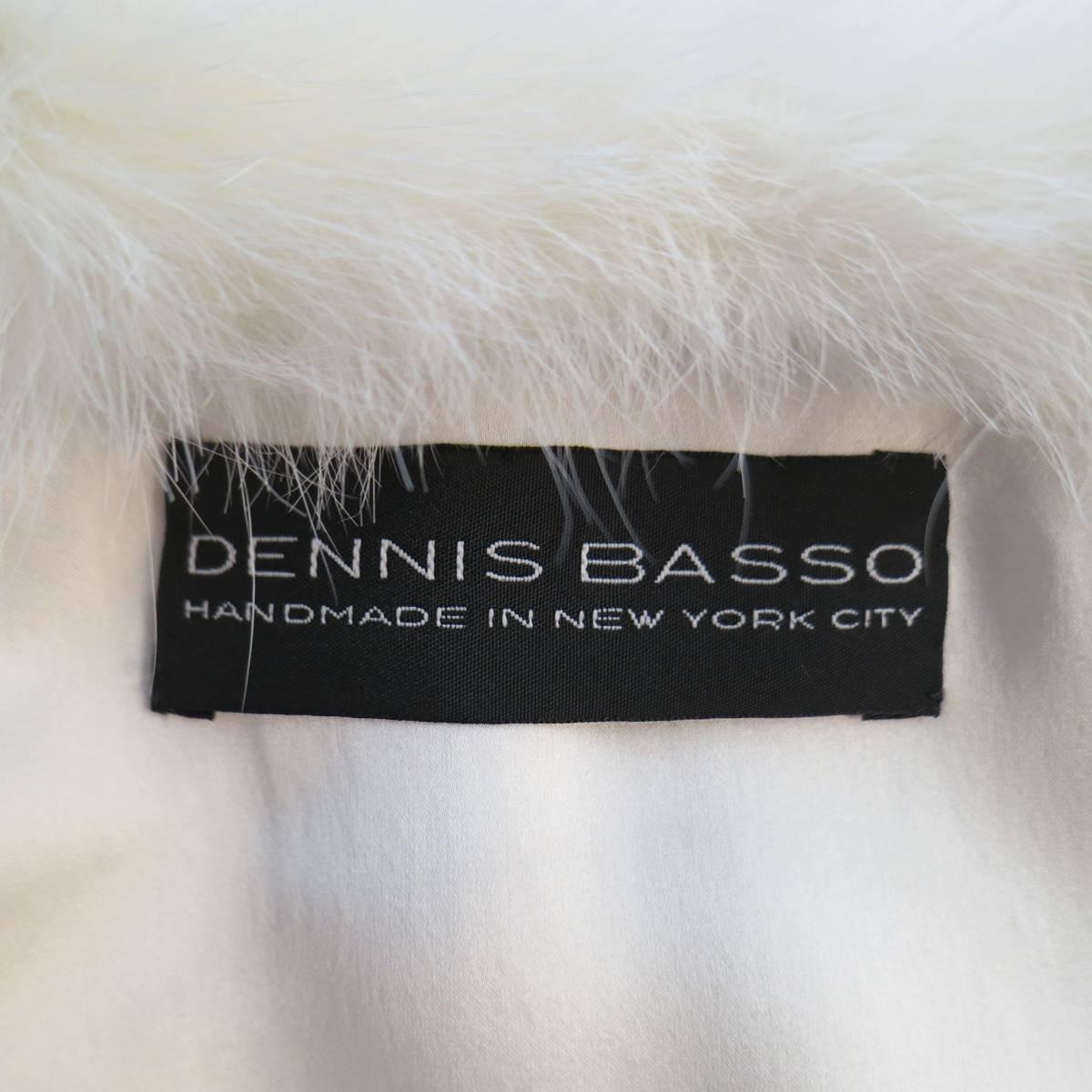 DENISS BASSO Size S Cream Sable Fur Cropped Vest 2