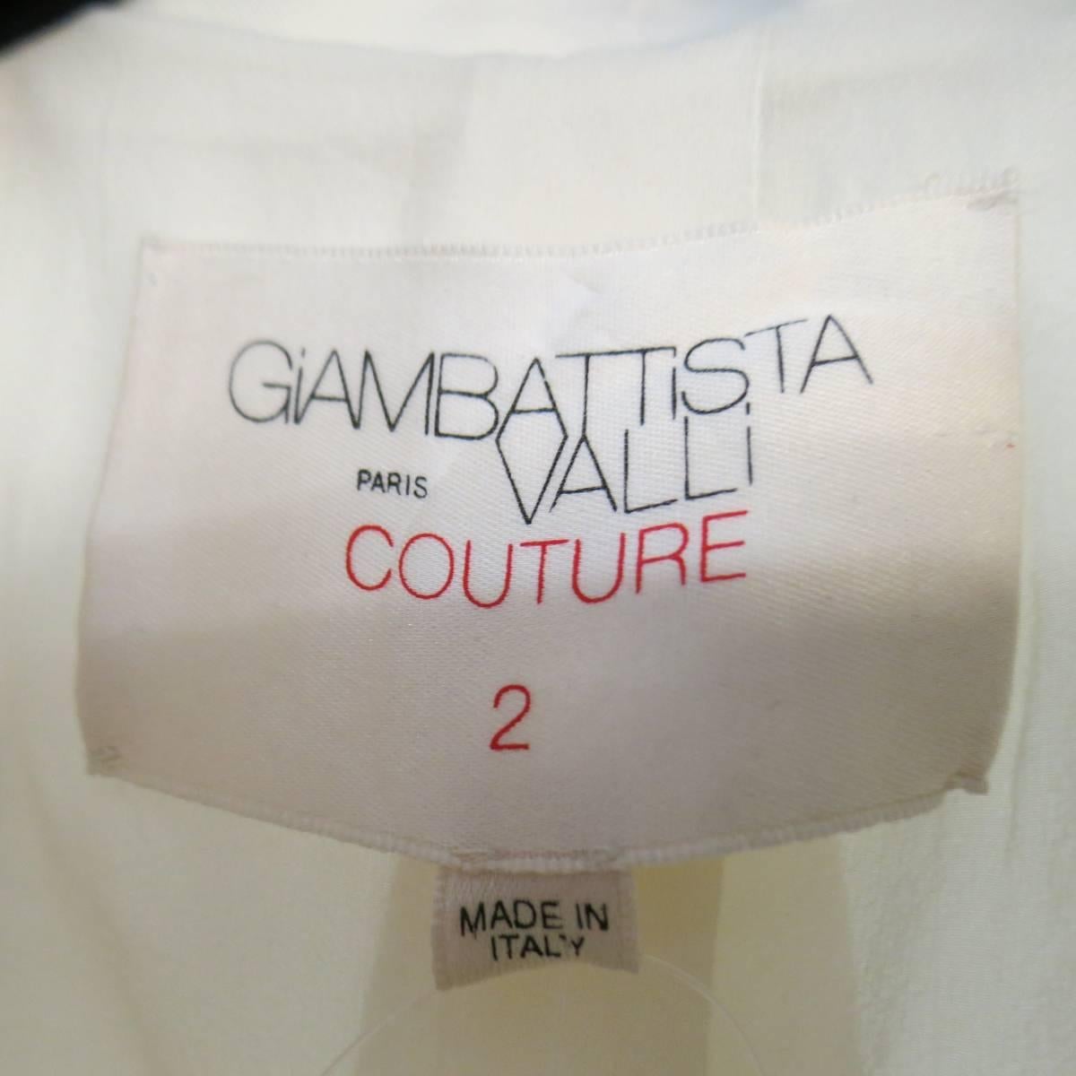 Giambattista Valli Couture Cream and Silver Beaded Coat Dress - Retail $9600 3