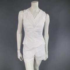 CHRISTIAN DIOR 4 Pink & Orange Striped Sheer Silk Spring 2016 Cocktail Dress