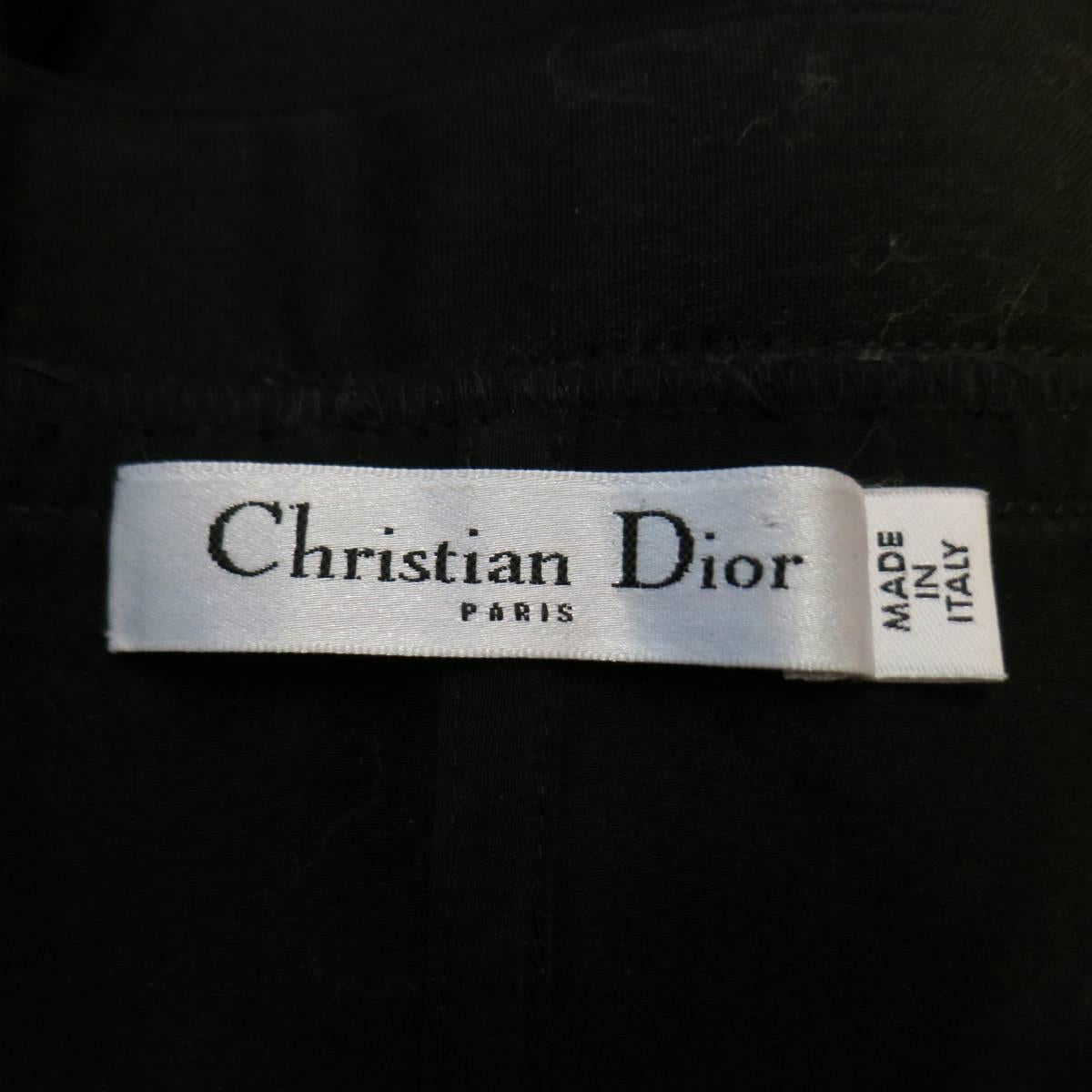 CHRISTIAN DIOR Size 4 Black Half Pleated Trouser Bustier Jumpsuit 3