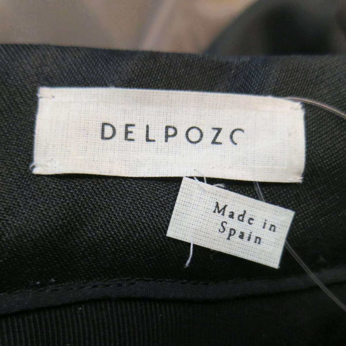 DELPOZO Size 4 Black & Tan Mesh Exreme Exaggerated Structured Skirt 4