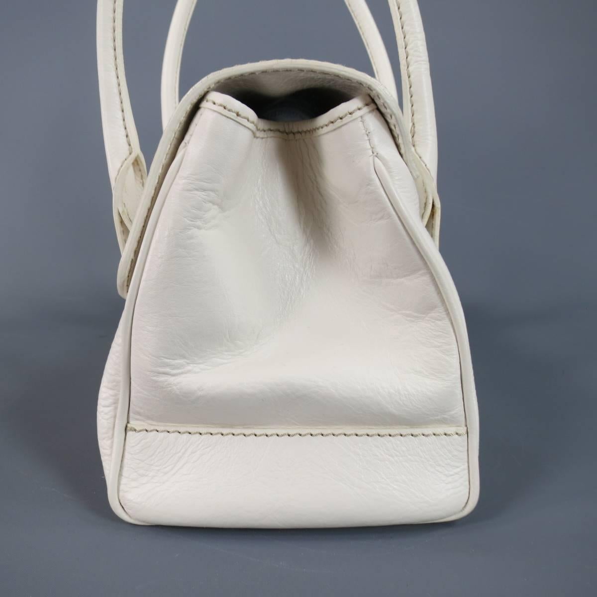 Women's Lambertson Truex White Leather Shoulder Bag