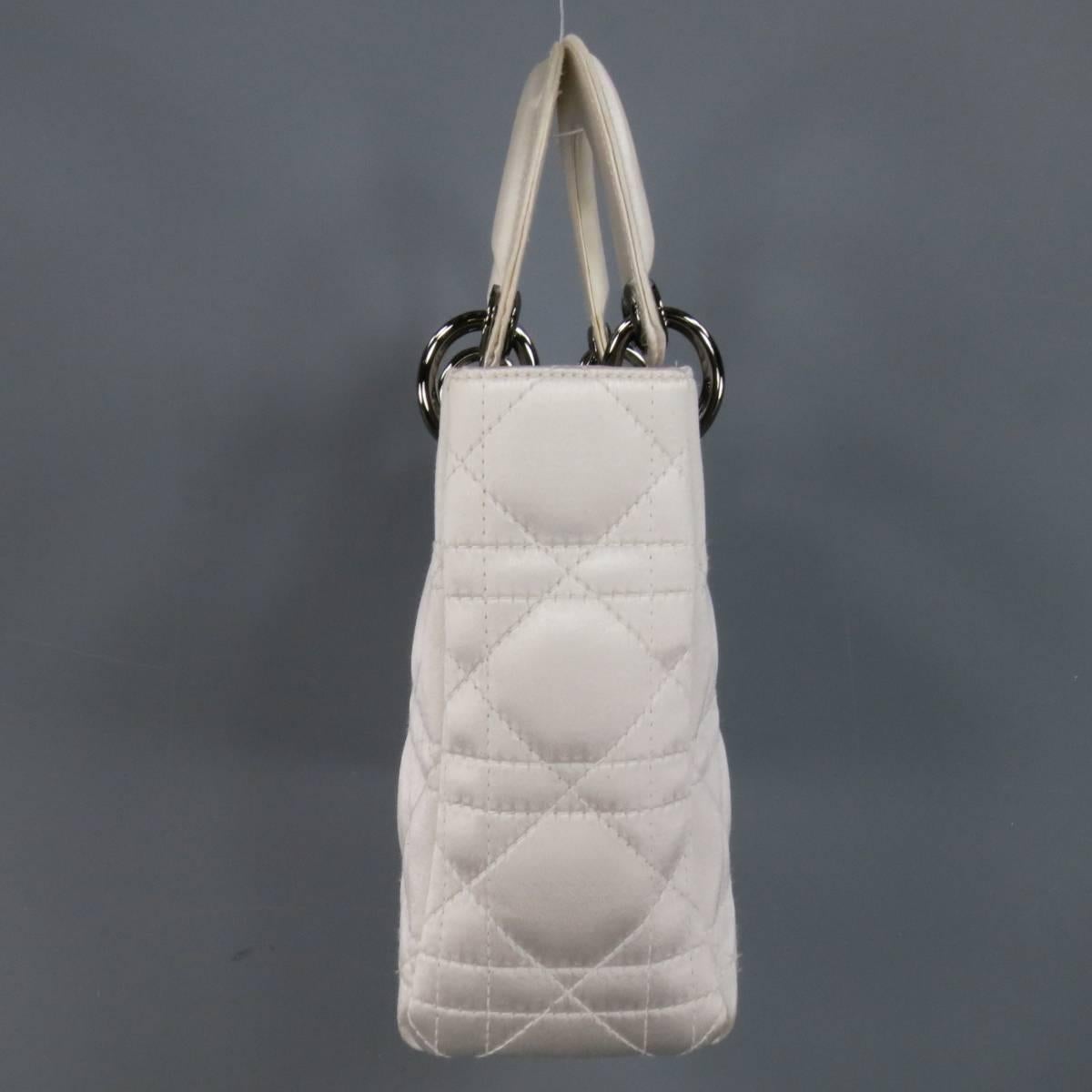 dior mini lady bag white