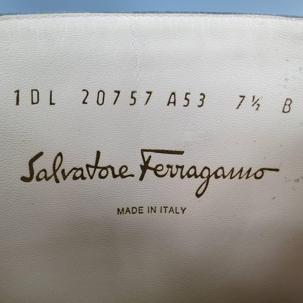 SALVATORE FERRAGAMO Boutique Size 7.5 Brown Leather Gold Gancio CalfBoots 3