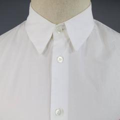 Men's MARNI Size XS White Cotton Multicolor Watercolor Parrot Long Sleeve Shirt