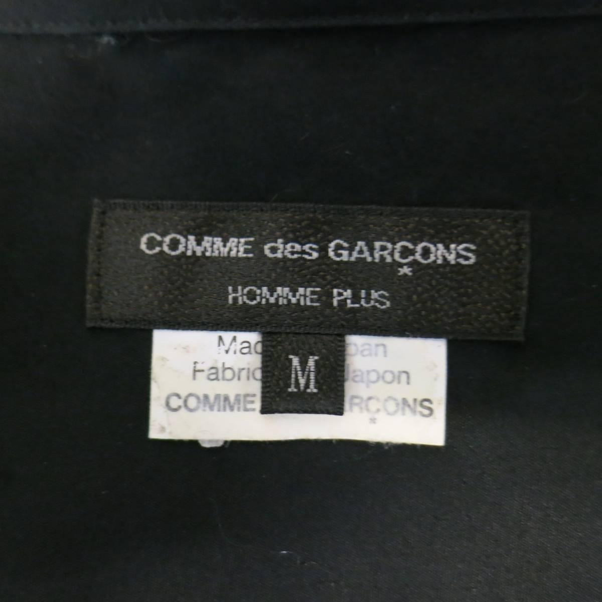 COMME des GARCONS M Black Cotton Red Plaid Slit Long Sleeve Shirt 2013 5