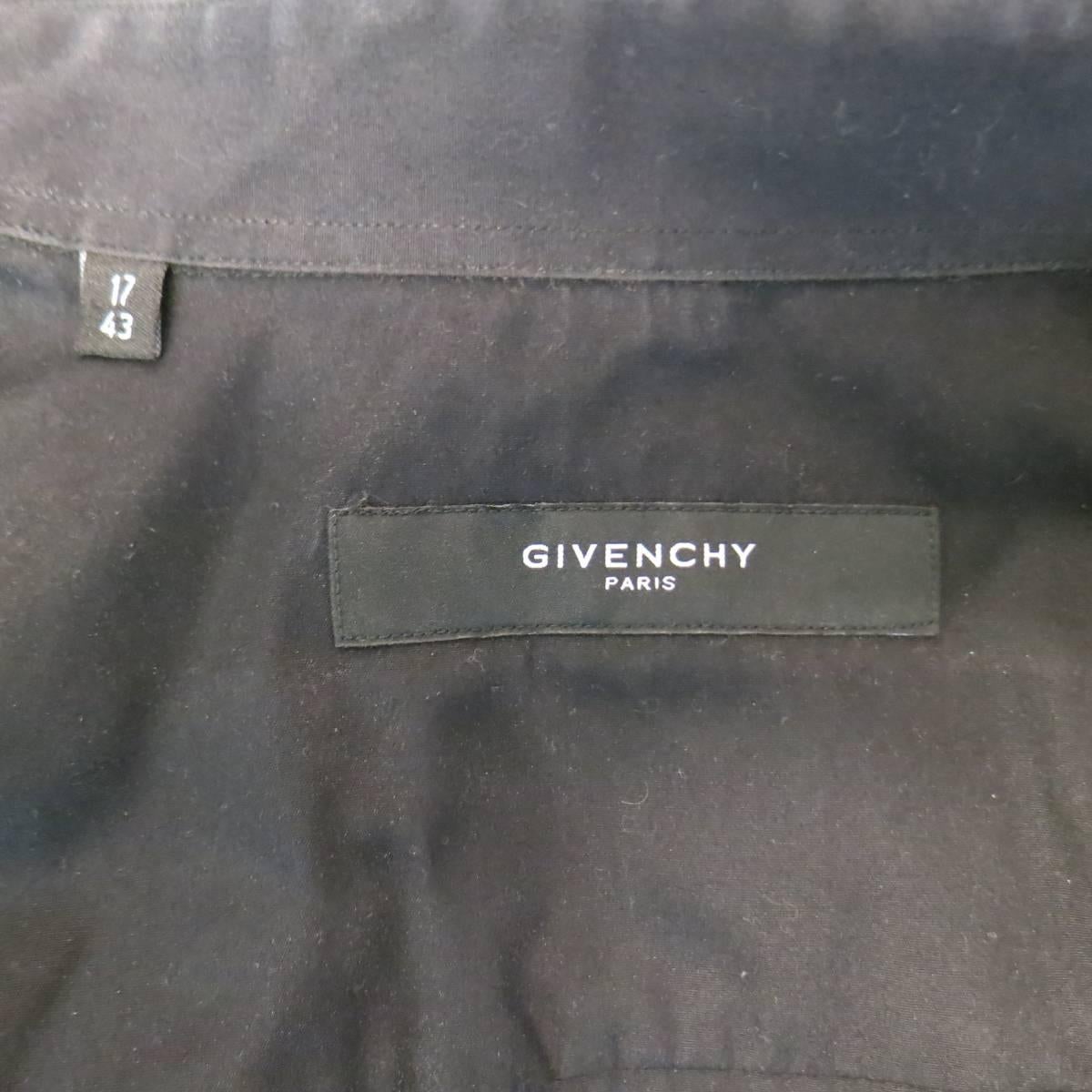 Men's GIVENCHY Size L Black & White X-Ray Graphic Fall 2013 Dress Shirt 6