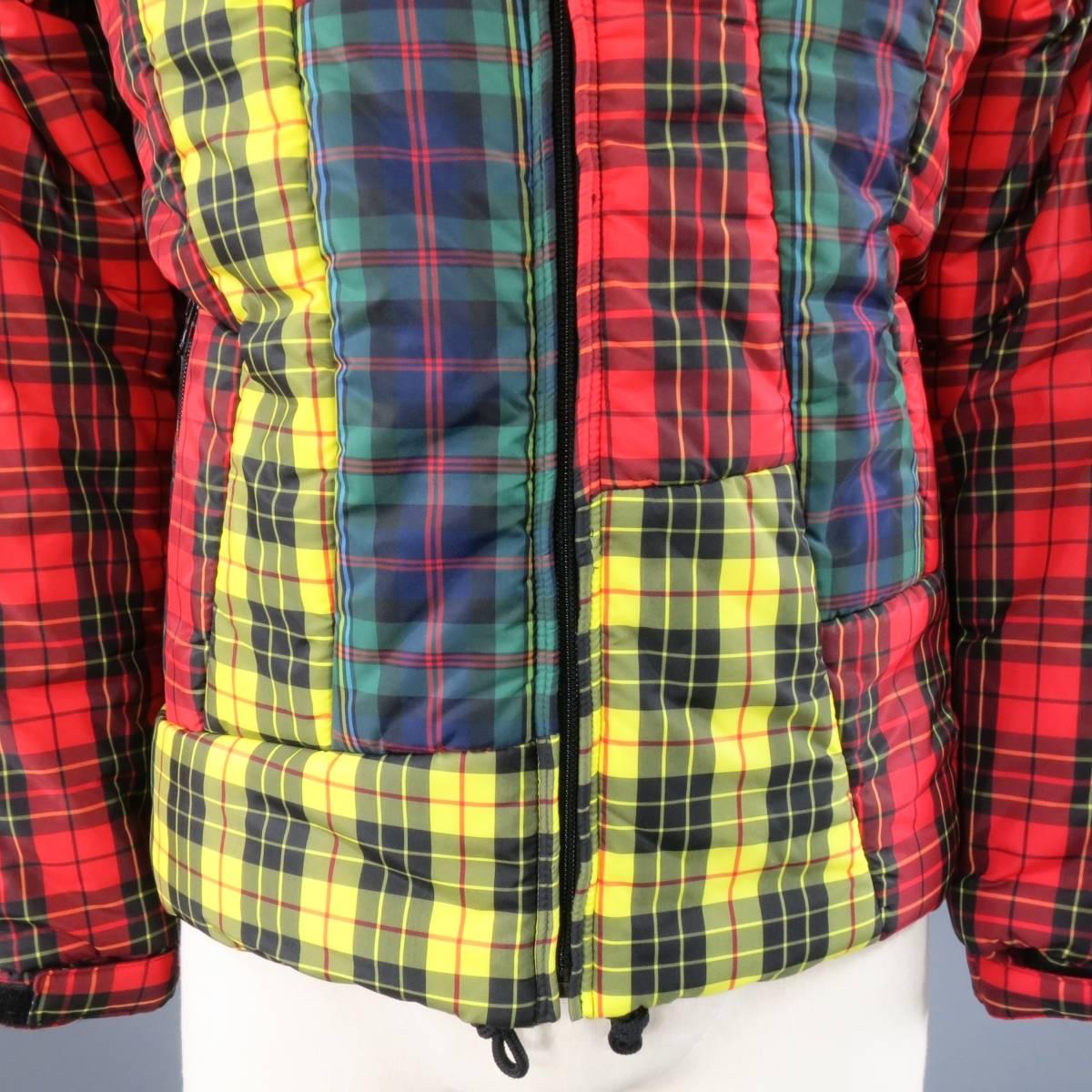 green plaid hooded jacket