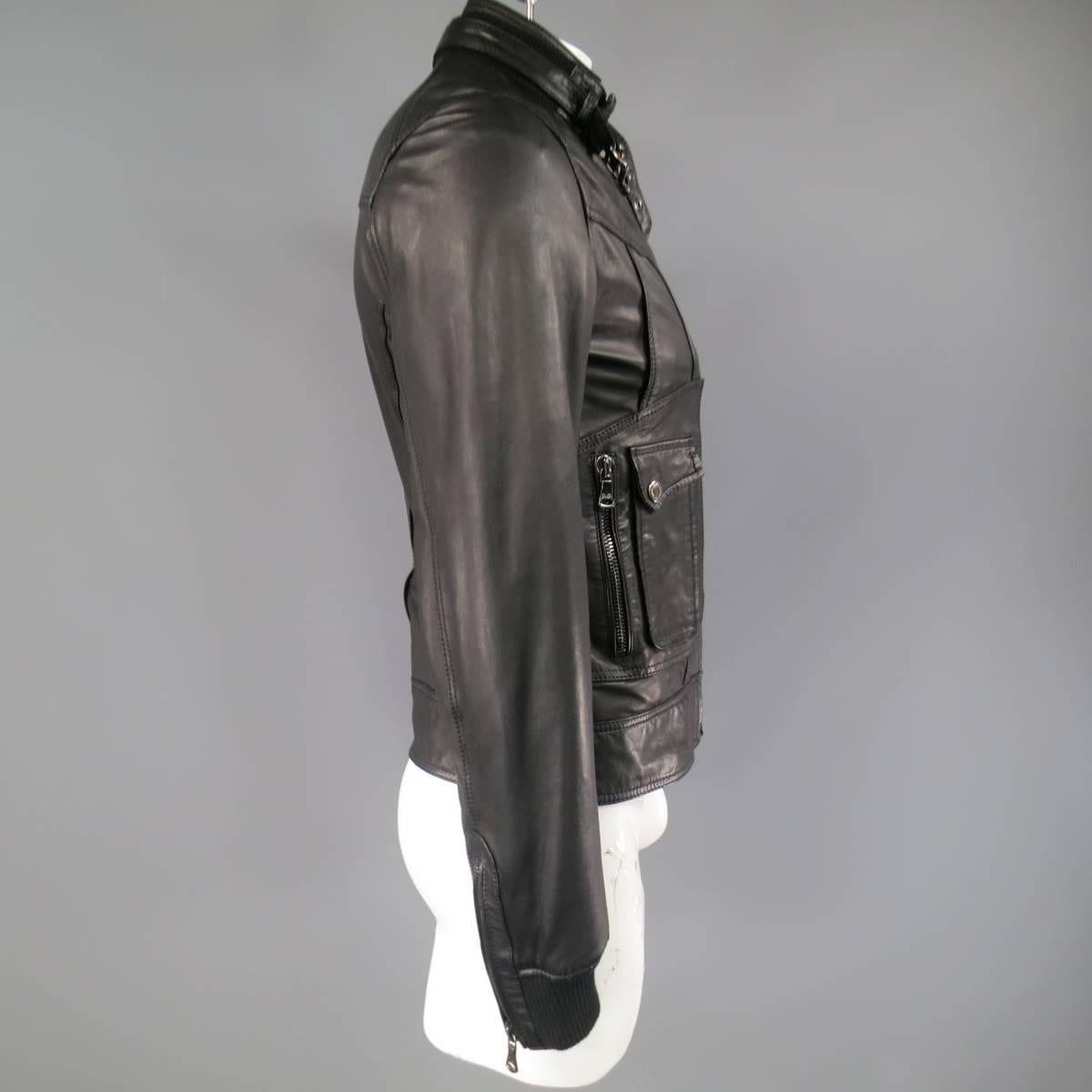 d&g leather jacket mens