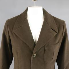 Men's LORO PIANA 44 Brown Cotton Military Pocket Coat