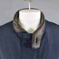 Men's LORO PIANA 44 Navy Nylon Twill Storm System Ski Coat