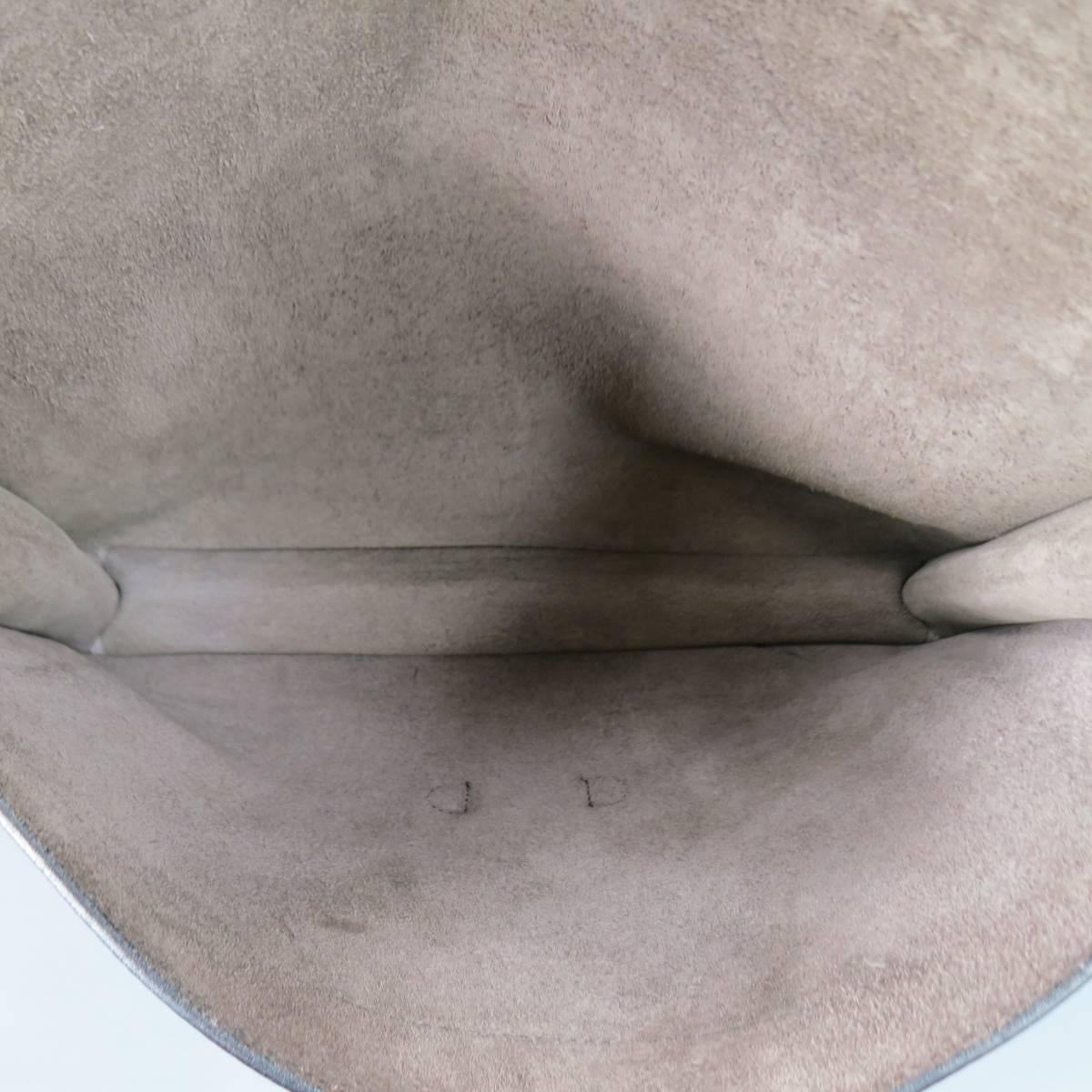 LOTUFF Brown Textured Leather Envelope Portfolio 3