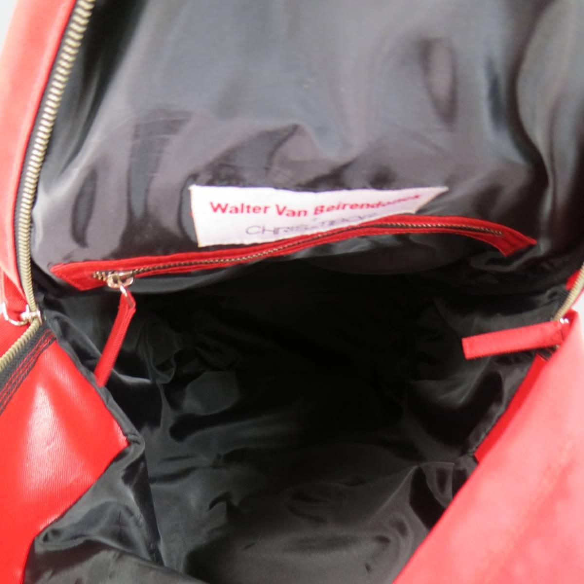 WALTER VAN BEIRENDONCK CHRIS & TIBOR Rotes Nylon Frühjahr 2011 W Rucksack 5