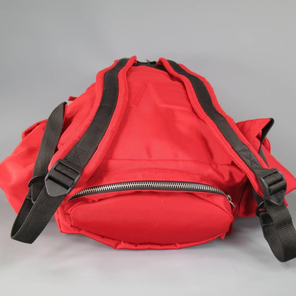 WALTER VAN BEIRENDONCK CHRIS & TIBOR Rotes Nylon Frühjahr 2011 W Rucksack 1