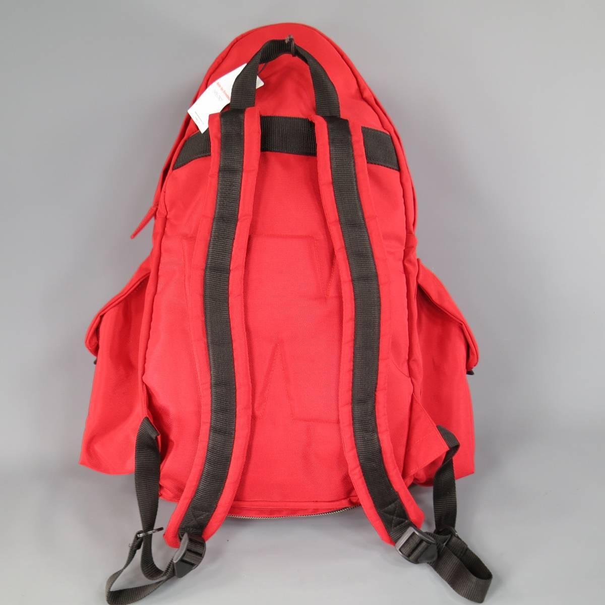 WALTER VAN BEIRENDONCK CHRIS & TIBOR Rotes Nylon Frühjahr 2011 W Rucksack 2