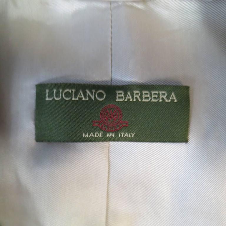 LUCIANO BARBERA Size 8 Beige and Cream Chevron Harringbone Alpaca Coat ...
