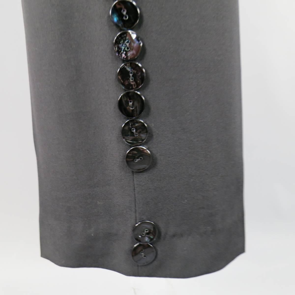 JEAN PAUL GAULTIER 38 Black Button Embellished Shawl Collar Tuxedo Suit 5