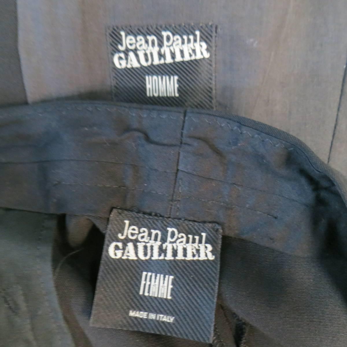JEAN PAUL GAULTIER 38 Black Button Embellished Shawl Collar Tuxedo Suit 6