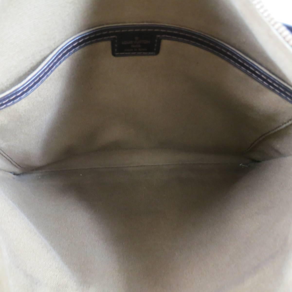 Women's or Men's LOUIS VUITTON Brown Utah Textured Leather Sac Plat Messenger Bag