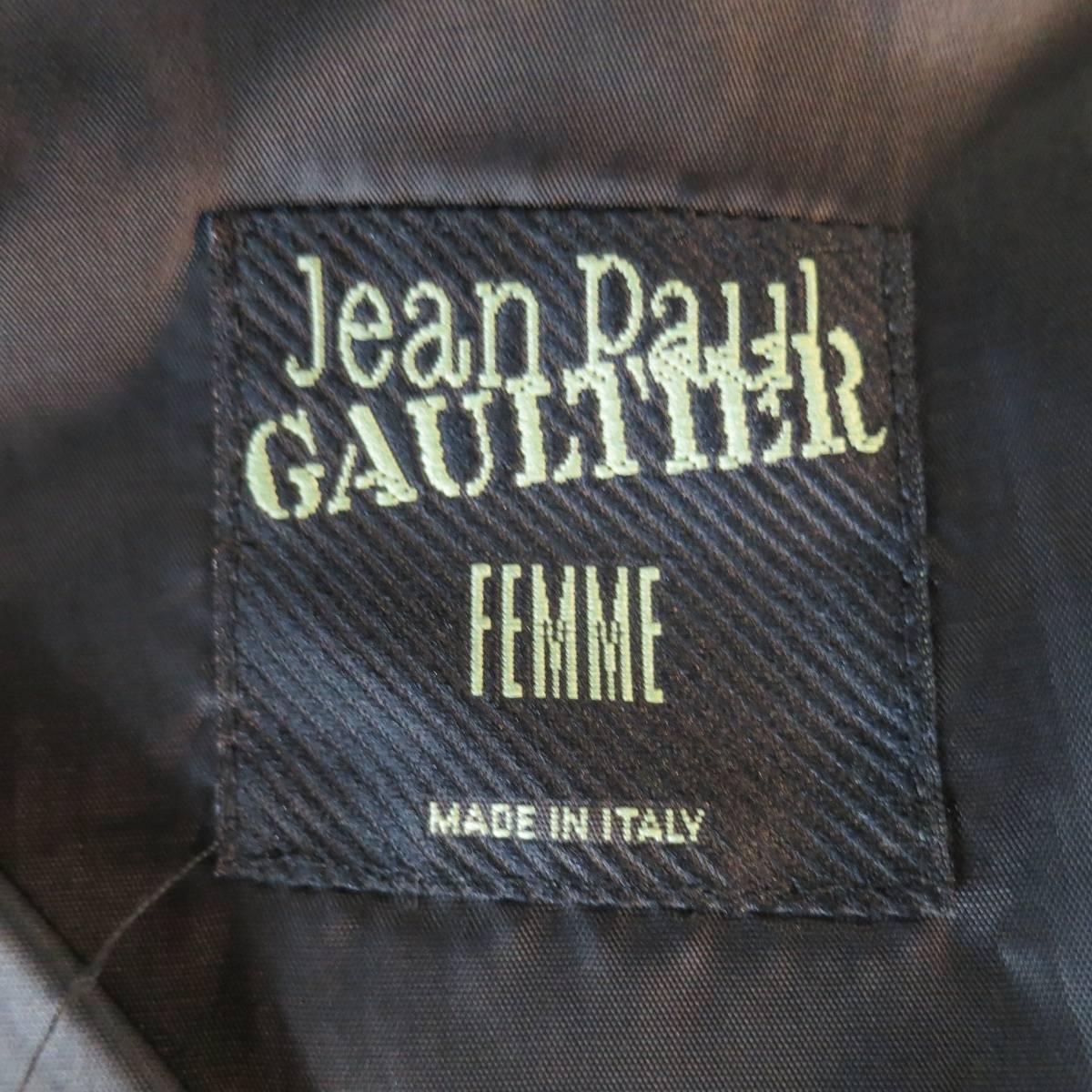 Jean Paul Gaultier Black Wool Blend Zip Cuff Sport Coat Jacket 3